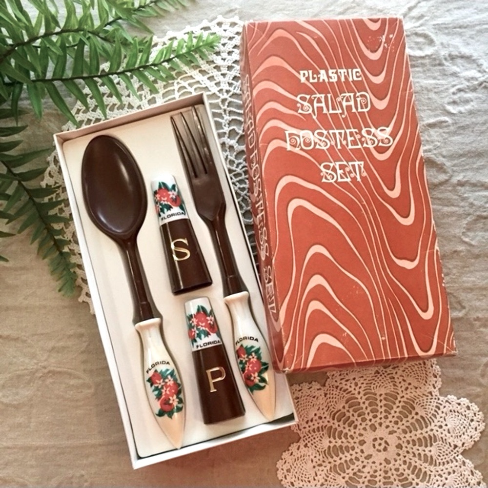 Vintage Florida Oranges Souvenir Hostess Set Original Box